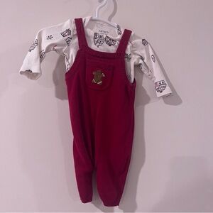 Carters Newborn Christmas Red Overalls With Shirt Sweater Knit Gingerbread Man